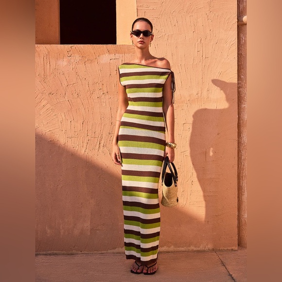 Commense Dresses & Skirts - 12 Striped Knit maxi skirt and top set.